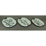 Decorative Metal Trays Set of 3 with Life, Love and Home Words Image 2