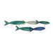 Metal School of Fish Wall Decor Sculpture – Blue Nautical Beach Home Wall Art  - 34 by 7.25 Inches Image 2