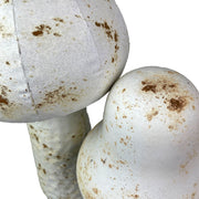 White - Metal - Set - Image 6 - Set of 2 White Metal Mushrooms, Indoor Outdoor Garden Statues, 9 & 16 inch Rustic Modern