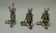 Bone Stretchers Yoga Skeleton Figurines with LED Eyes Set of 3 Image 2