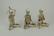Bone Stretchers Yoga Skeleton Figurines with LED Eyes Set of 3 Image 3