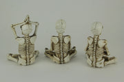 Bone Stretchers Yoga Skeleton Figurines with LED Eyes Set of 3 Image 4