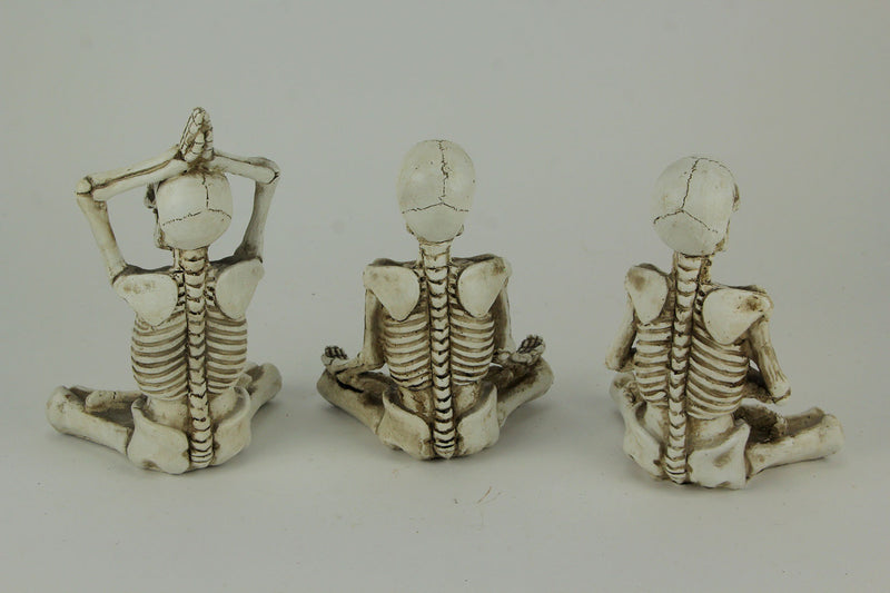 Bone Stretchers Yoga Skeleton Figurines with LED Eyes Set of 3 Image 4