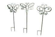 Corrugated Metal Ribbon Butterfly Garden Stakes Set of 3 Image 1