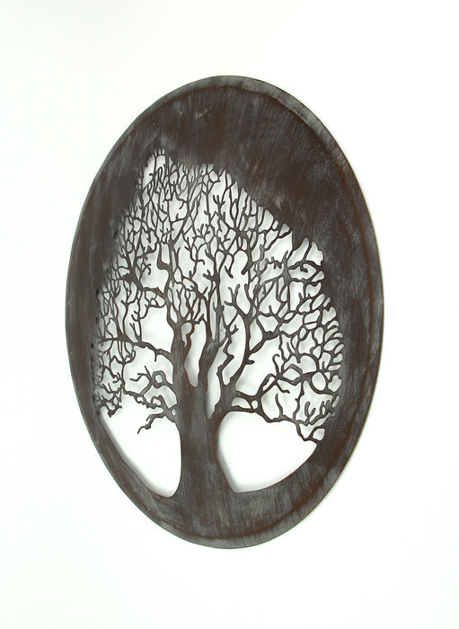 Metal Tree Decorative Wall Art Modern Home Decor Hanging Sculpture Decoration Image 2