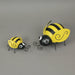 Set of 2 Hand-Painted Black and Yellow Metal Bumble Bee Sculptures - Nature-Themed Accent Decorations for Indoor and Outdoor