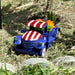 Blue - Image 4 - Rustic Blue Metal Vintage Patriotic Pickup Truck Planter Featuring Stars & Stripes Accents for Charming