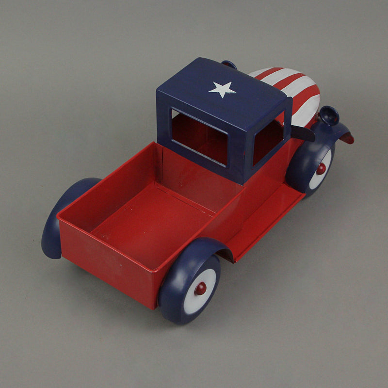 Red - Image 3 - Rustic Red, White, and Blue Metal Vintage Patriotic Pickup Truck Planter: Antique Stars & Stripes Design - 14