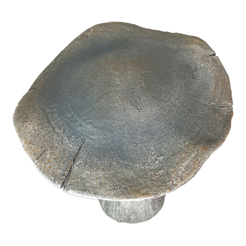 White - MGO - Set - Image 10 - Set of 2 Magnesium Oxide Mushrooms, 14" & 17" Tall, Indoor Outdoor Garden Sculptures, Rustic