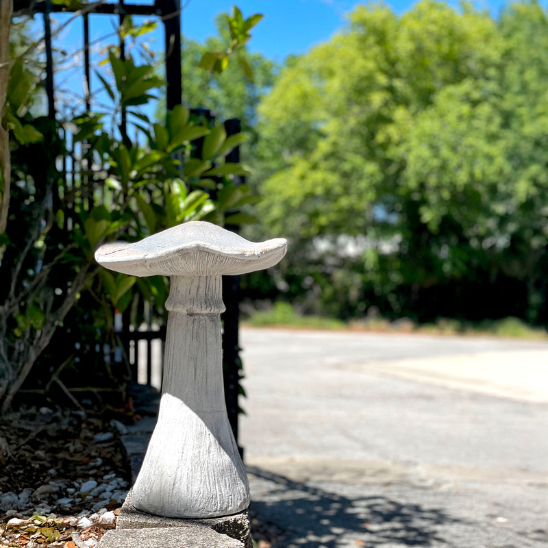 White - MGO - 17 inch - Image 4 - Mushroom Statue 17 inches  High, Large Magnesium Oxide Garden Sculpture, Indoor Outdoor