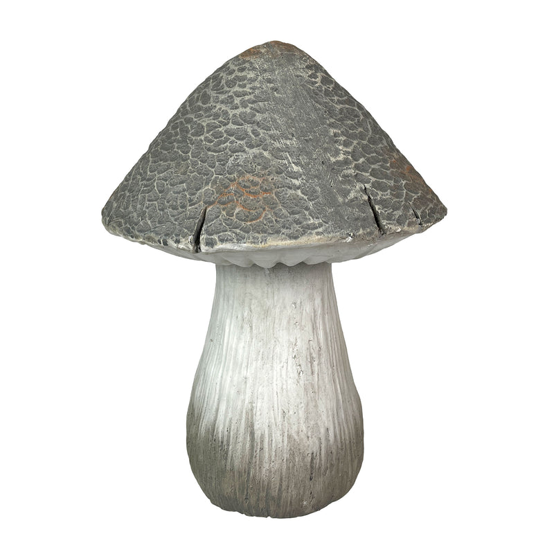 White - MGO - 14 inch - Image 1 - Mushroom Statue 14" High, Magnesium Oxide Garden Decoration, Heavyweight Rustic Sculpture