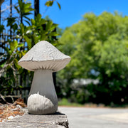 White - MGO - 14 inch - Image 4 - Mushroom Statue 14" High, Magnesium Oxide Garden Decoration, Heavyweight Rustic Sculpture