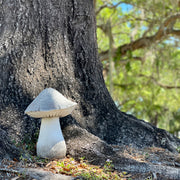 White - MGO - 14 inch - Image 5 - Mushroom Statue 14" High, Magnesium Oxide Garden Decoration, Heavyweight Rustic Sculpture