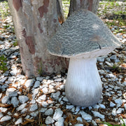 White - MGO - 14 inch - Image 6 - Mushroom Statue 14" High, Magnesium Oxide Garden Decoration, Heavyweight Rustic Sculpture