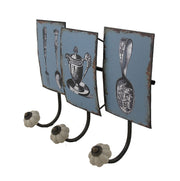 Antique Style Tea Service Distressed Finish Decorative Wall Hook Image 2
