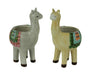 Vibrant Festive Llama Love Ceramic Planters - Set of 2 Small Decorative Pots for Indoor Greenery - 7.75 Inches High - Perfect