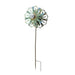 36 Inch Metal Solar LED Kinetic Wind Spinner Outdoor Garden Yard Art Round Flower Image 1