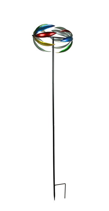 64 Inch Metal Kinetic Wind Spinner Garden Stake Lawn Decor Yard Art Sculpture Image 1