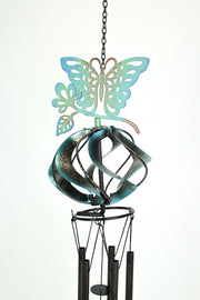 Butterfly - Image 2 - Metal Butterfly Wind Chime Spinner Garden Art Hanging Patio Decor Yard Decoration