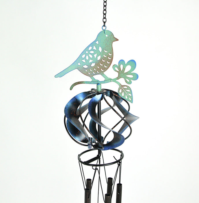 Bird - Image 2 - Metal Bird Wind Chime Spinner - Captivating Garden Art Hanging for Your Patio, Yard, and Outdoor Decor -