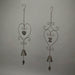 Metal Angel & Heart Hanging Wind Chime Bell Outdoor Home Garden Decor Set of 2 Image 2