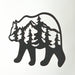 Majestic Black Bear Cutout Metal Wall Hanging Art - Exquisite Room Decor and Forest Lodge Style Decoration - Precision