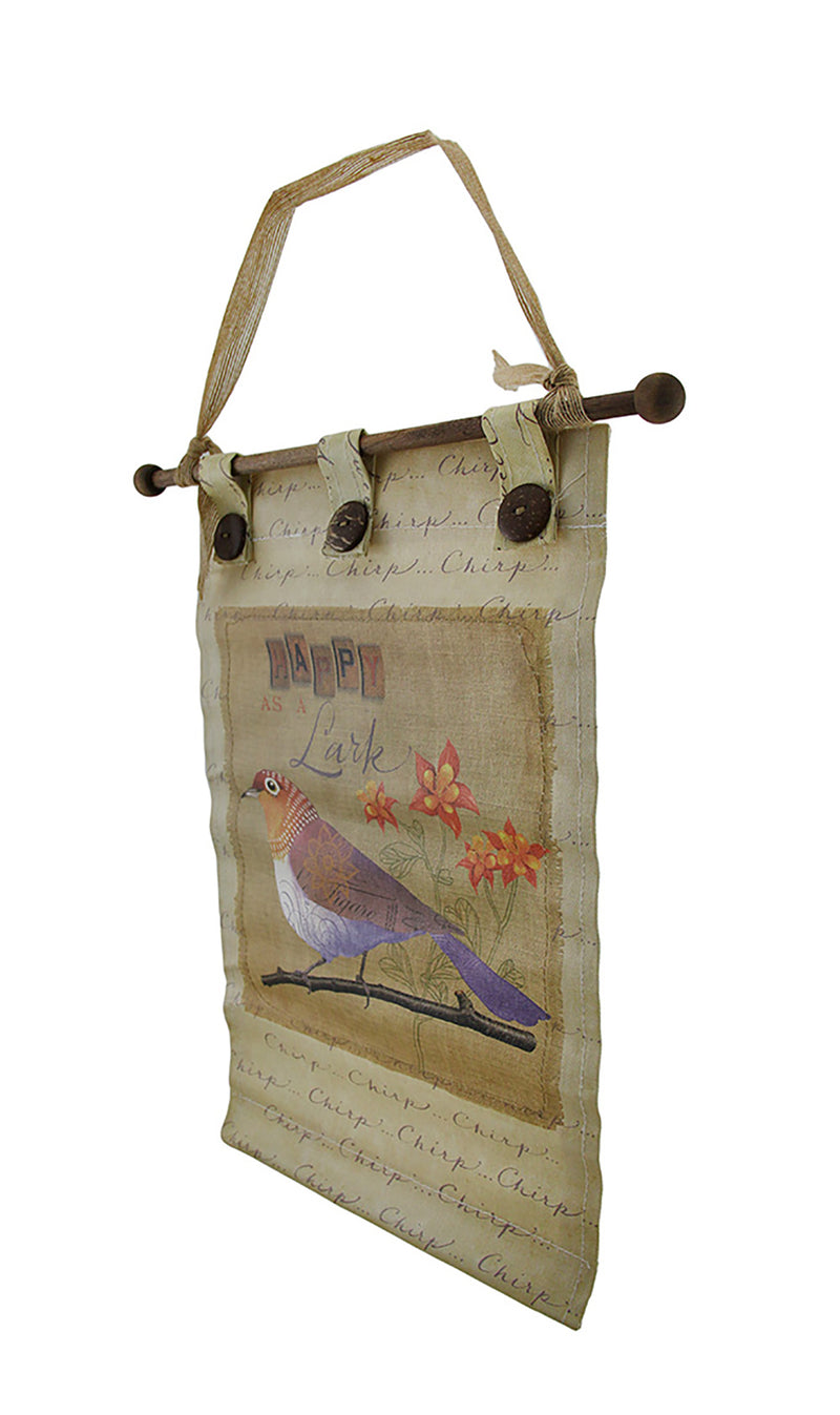 3 Pc. Canvas Botanical Birds Wall Hanging Set w/Buttons Image 2