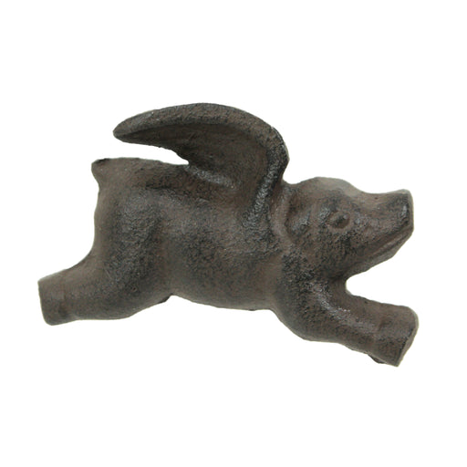 Set of 6 Cast Iron Flying Pig Drawer Pulls Decorative Cabinet Knobs Home Decor Image 2