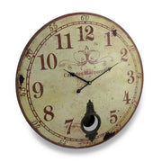 Cafe De Marguerites Vintage Style Pendulum Wall Clock 23 In. Image 1