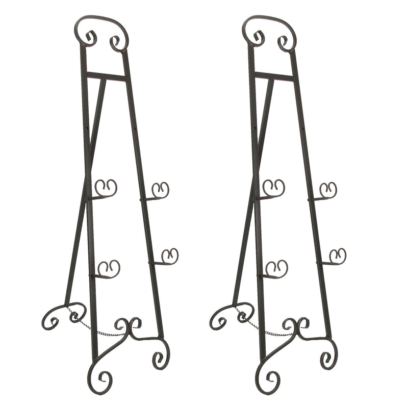 Set of 2 - Image 1 - Set of 2 – 50 Inch Metal Easel Stands for Wedding Signs – Heavy Duty Adjustable Floor Display Easels for