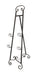 Large Bronze Finish Scroll Top Wrought Iron Art Easel - 50 Inches High - With 2 Sets of Adjustable Holders for Paintings,