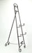 Large Bronze Finish Scroll Top Wrought Iron Art Easel - 50 Inches High - With 2 Sets of Adjustable Holders for Paintings,