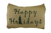 Evergreen Happy Holidays Woven Cotton Pillow Cover 14 X 18 in. Image 2