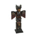 Folded Wings - Image 1 - Handcrafted 12-Inch Tall Wooden Eagle Totem Decorative Statue: Exquisite Dot-Painted Artisan-Carved