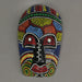 Set of 10 Hand-Carved 5-Inch High Tropical Dot-Painted Tribal Masks for Unique Wall Decor - Exquisite Artistic Craftsmanship