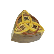 Triquetra Celtic Knots Hand Crafted Wooden Trinket/Puzzle Box Image 1