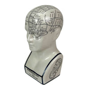 Head - Image 5 - Zeckos Ceramic Phrenology Head Bust Figurine, White Glossy Collectible with Subtle Crackle Finish, 7.5 Inch
