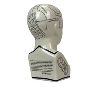 Head - Image 3 - Zeckos Ceramic Phrenology Head Bust Figurine, White Glossy Collectible with Subtle Crackle Finish, 7.5 Inch