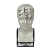 Head - Image 2 - Zeckos Ceramic Phrenology Head Bust Figurine, White Glossy Collectible with Subtle Crackle Finish, 7.5 Inch