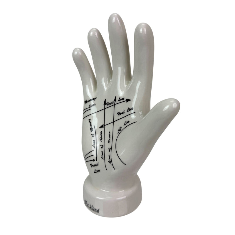 Hand - Image 7 - Zeckos Palmistry Hand Statue, White Glossy Ceramic Collectible Figurine, 8 Inch Freestanding Hand Sculpture