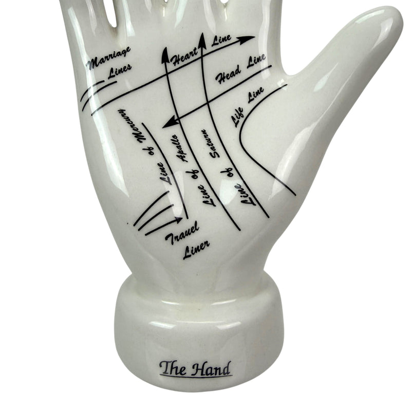 Hand - Image 8 - Zeckos Palmistry Hand Statue, White Glossy Ceramic Collectible Figurine, 8 Inch Freestanding Hand Sculpture