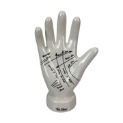 Hand - Image 2 - Zeckos Palmistry Hand Statue, White Glossy Ceramic Collectible Figurine, 8 Inch Freestanding Hand Sculpture