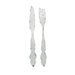 Set of 2 Large Knife and Fork White Metal Wall Hangings - Decorative Utensil Pieces for Country Farmhouse Kitchen Decor -