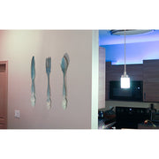 Galvanized Grey Metal Fork, Spoon, and Knife Farmhouse Kitchen Decor Wall Hanging Set - 31 Inches High - Transform Your