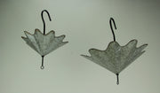 Galvanized Grey Metal Umbrella Hanging Flower Planter Set: Unique Decorative Plant Holders for Indoor and Outdoor Décor - 10
