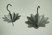 Galvanized Grey Metal Umbrella Hanging Flower Planter Set: Unique Decorative Plant Holders for Indoor and Outdoor Décor - 10