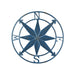 Blue - Image 1 - 20 Inch Distressed Metal Compass Rose Nautical Wall Decor Indoor or Outdoor Wall Decor, Blue