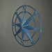 Blue - Image 2 - Distressed Blue Metal Compass Rose Wall Decor - Indoor/Outdoor Hanging Art - 20 Inches in Diameter - Easy