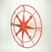 Coral - Image 2 - Distressed Metal 28 Inch-Coral Indoor Outdoor Nautical Compass Rose Large Wall Hanging - Metal Wall Décor
