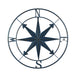 Blue - Image 1 - 28-Inch Diameter Distressed Blue Finish Metal Nautical Compass Rose Wall Hanging - Rustic Navigational